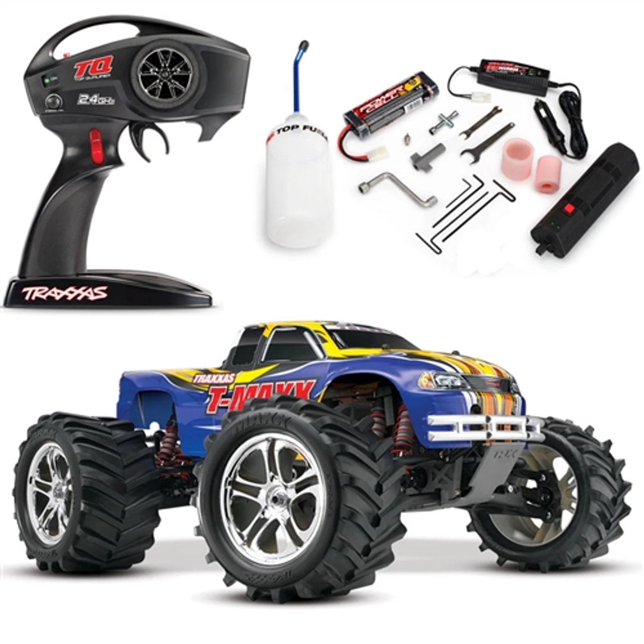 Traxxas T-Maxx 2.5 4WD Nitro RTR Monster Truck w/TQ 2.4GHz White 3 Traxxas T-Maxx 2.5 4WD Nitro RTR Monster Truck w/TQ 2.4GHz White