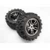 Traxxas Black Chrome SS Wheels/Maxx Tires for Revo, E-Maxx, T-Maxx -Cars & Trucks Sales TRA4983A 2 47653.1562583810