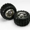 Traxxas Talon Tires & 3.8" Chrome Wheels for Maxx/Revo w/17mm Splined -Cars & Trucks Sales TRA5174R 2 17609.1562601067