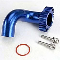 Traxxas Blue Aluminum Header for Rear Exhaust TRX 2.5 & 3.3 Engines