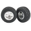 Traxxas Front Tires & Satin Chrome Wheels (2) Slash -Cars & Trucks Sales TRA5875 2 85273.1562582364
