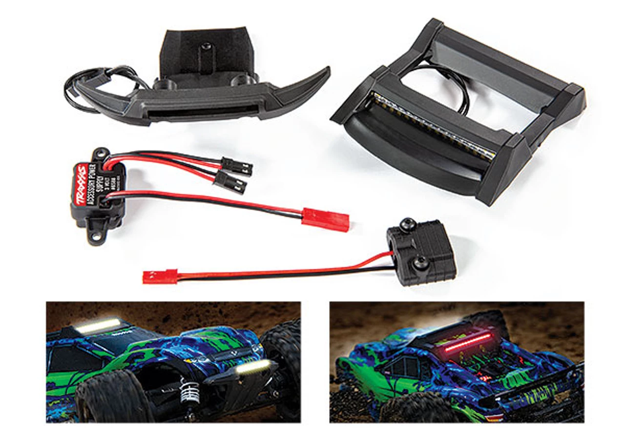 Traxxas Rustler 4x4 Complete LED Light Set w/Bumper & Roof Skid, Power Supply & Power Tap 3 Traxxas Rustler 4x4 Complete LED Light Set w/Bumper & Roof Skid, Power Supply & Power Tap
