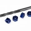 Traxxas Wheel adaptors, 12mm hex, 6061-T6 aluminum (blue-anodized) (4)/ screw pins (4)/ drill bit, 0.25 inch (for 6mm shafts) (requires #6451 (x2), #6452 (x2), #6439, #6455, #5117 (x3)) -Cars & Trucks Sales TRA6869 2 69027.1562601584