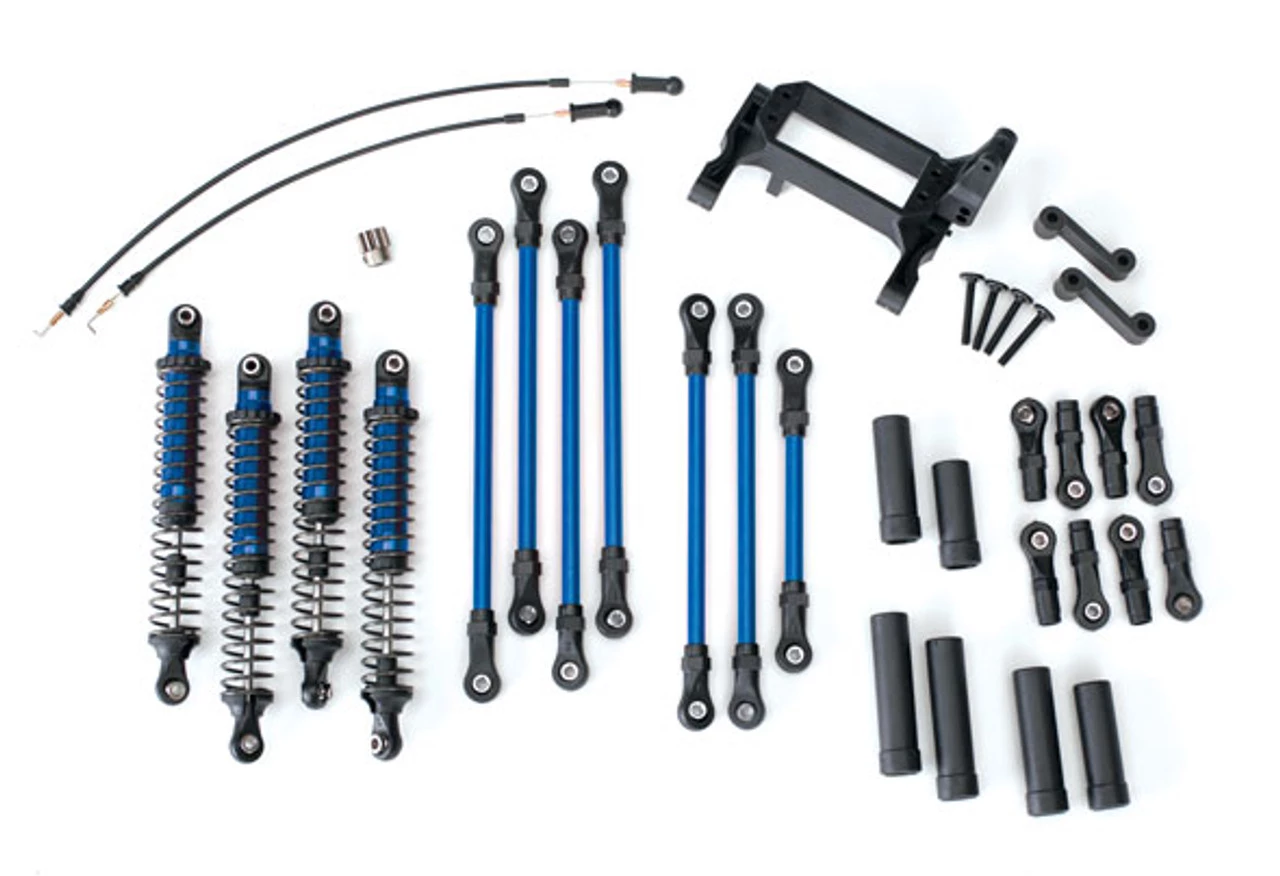 Traxxas TRX-4 Blue Long Arm Lift Kit w/Powder Coated Links & Aluminum Shocks 3 Traxxas TRX-4 Blue Long Arm Lift Kit w/Powder Coated Links & Aluminum Shocks