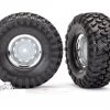 Traxxas Canyon Trail 1.9 Tires on Chrome Wheels with Center Caps & Decals for TRX-4 TRX-6 (Requires #8255A extended stub axle) -Cars & Trucks Sales TRA8166 89414.1571534358