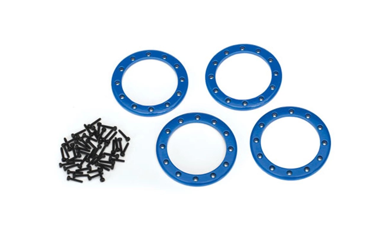 Traxxas Blue Aluminum 2.2" Beadlock Rings (4) w/2x10 Capscrews (48) 3 Traxxas Blue Aluminum 2.2" Beadlock Rings (4) w/2x10 Capscrews (48)