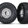 Traxxas TRX-4 1.9" Canyon Trail Tires on Chrome Wheels (2) (requires #8255A extended stub axle) -Cars & Trucks Sales TRA8177 2 10060.1562667982