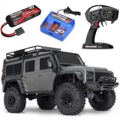 Traxxas TRX-4 Land Rover Defender RC 4x4 Rock Crawler RTR w/3S LiPo COMBO Silver