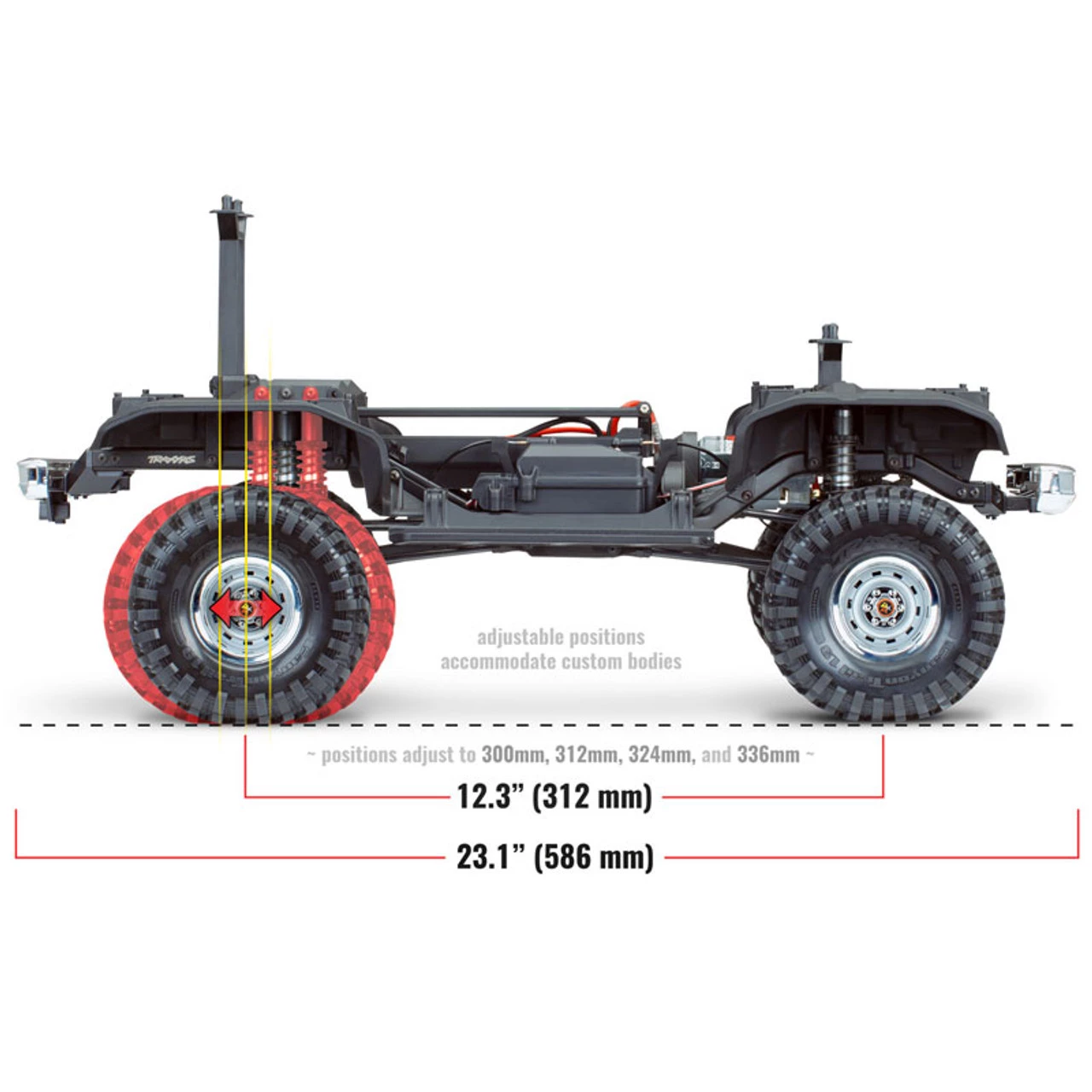 Traxxas TRX-4 Chevy K5 Blazer RC 4x4 Rock Crawler RTR w/3S LiPo COMBO Red 14 Traxxas TRX-4 Chevy K5 Blazer RC 4x4 Rock Crawler RTR w/3S LiPo COMBO Red - Image 12