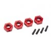 Traxxas TRX-4 Red 6061-T6 Aluminum 12mm Hex Wheel Hubs w/Pins -Cars & Trucks Sales TRA8269R 2 40027.1562670483
