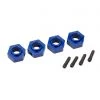 Traxxas TRX-4 Blue 6061-T6 Aluminum 12mm Hex Wheel Hubs w/Pins -Cars & Trucks Sales TRA8269X 2 91351.1562670485