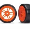 Traxxas 4-Tec 2.0 Front Drift Tires on Split-Spoke Orange Wheels (2) -Cars & Trucks Sales TRA8376A 2 48728.1562668072