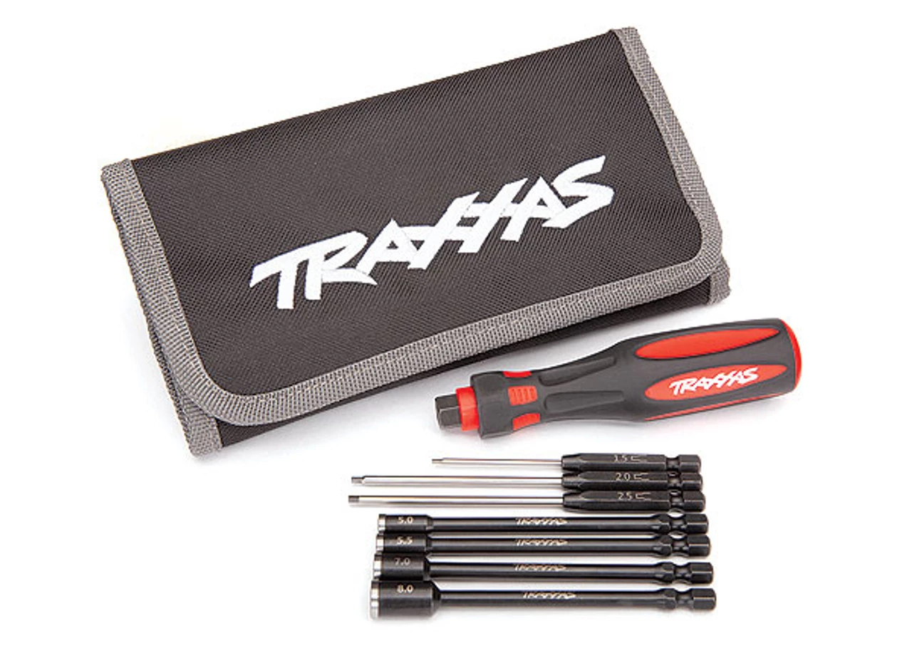 Traxxas Speed Bit Essentials 7-Pc Hex & Nut Driver Set 1/4" Drive with Handle & Pouch 3 Traxxas Speed Bit Essentials 7-Pc Hex & Nut Driver Set 1/4" Drive with Handle & Pouch