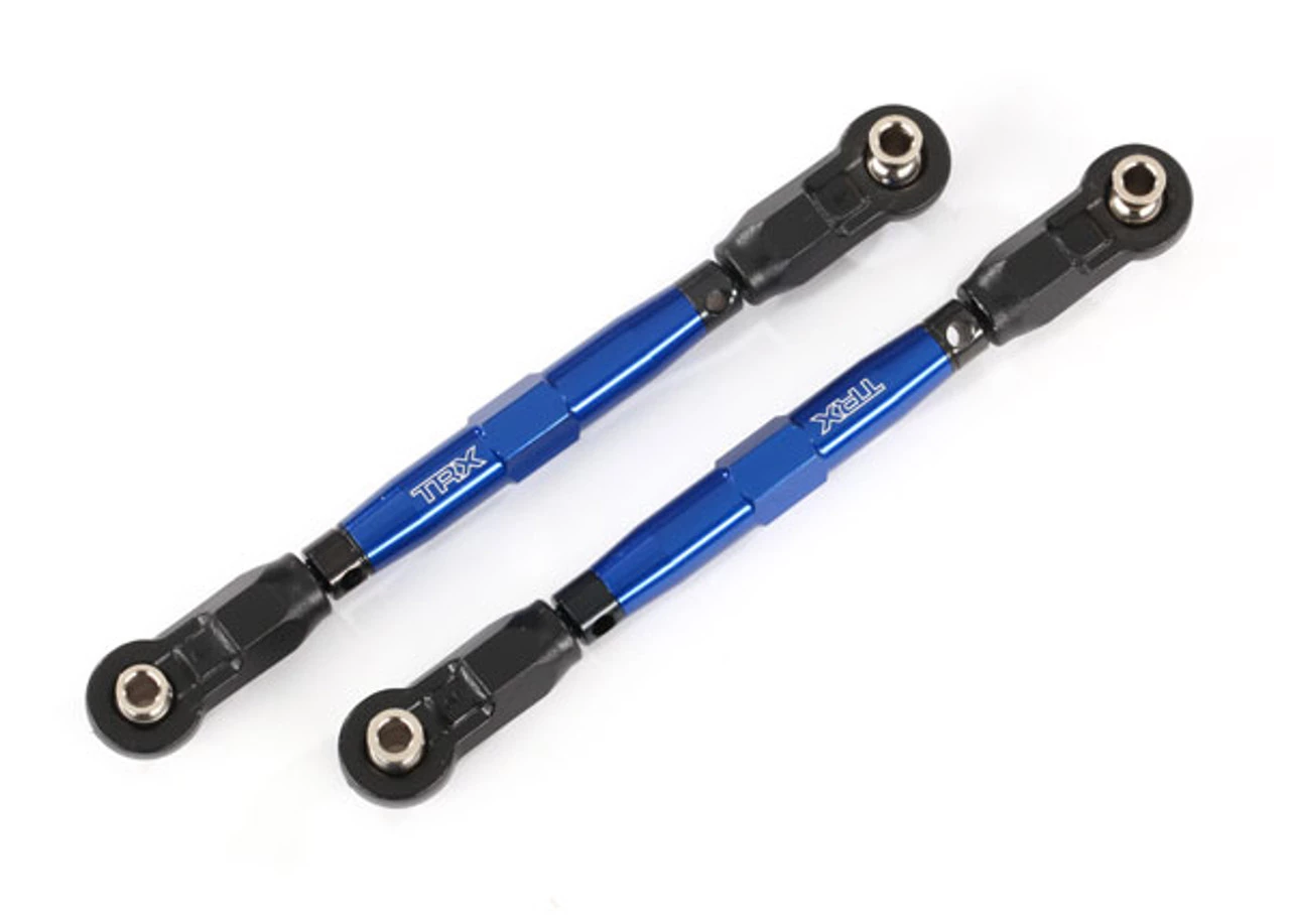 Traxxas Maxx Front TUBES Blue 7075-T6 Aluminum Toe Links (88mm) w/Rod Ends & Wrench 3 Traxxas Maxx Front TUBES Blue 7075-T6 Aluminum Toe Links (88mm) w/Rod Ends & Wrench