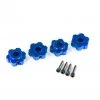 Traxxas Maxx Blue Aluminum Hex Wheel Hubs (4) & 4x13mm Screw Pins (4) -Cars & Trucks Sales TRA8956X 06972.1602640359