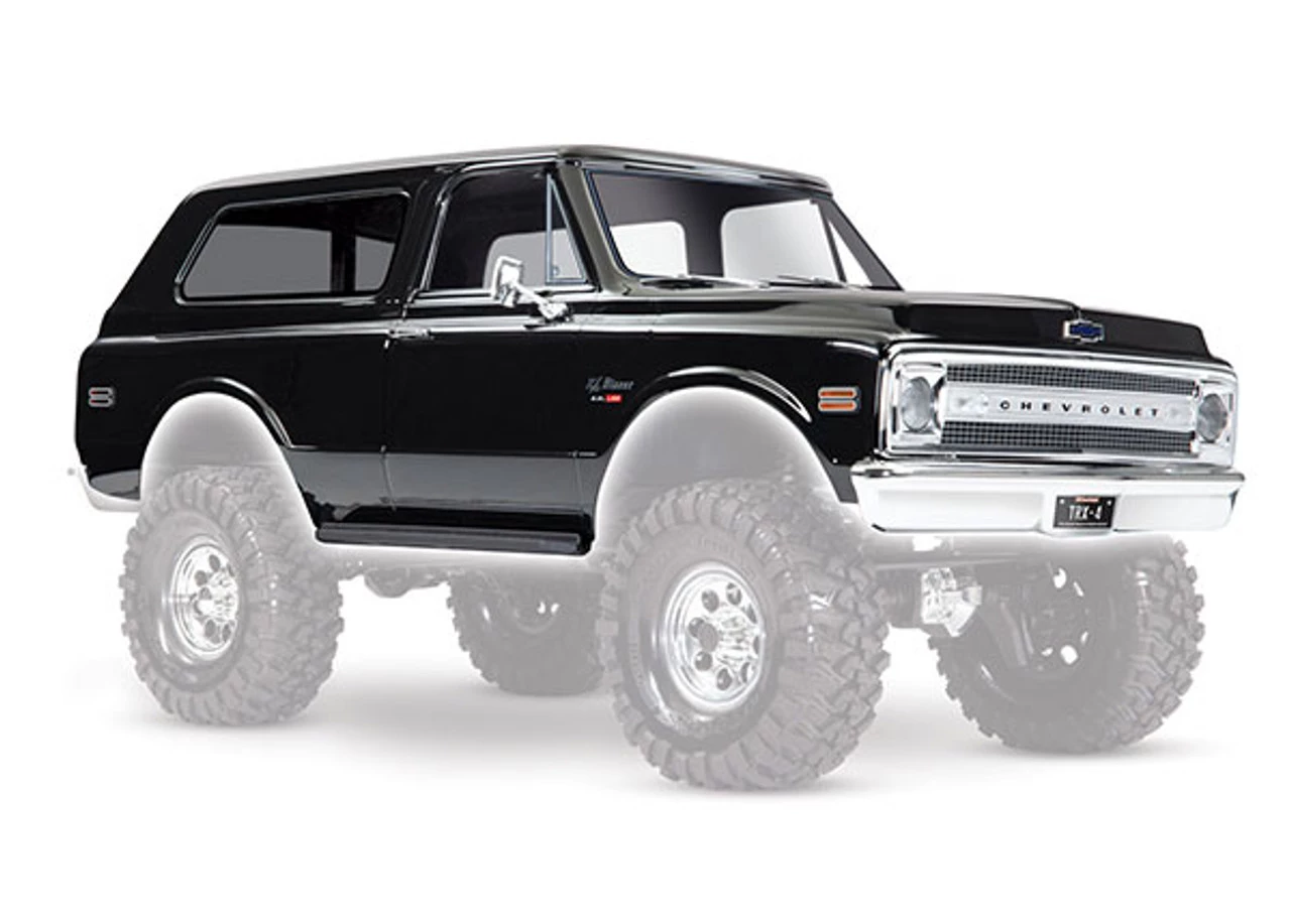 Traxxas TRX-4 1969 Chevy Blazer Complete Black Body with Grille, Side Mirrors, Door Handles, Windshield Wipers, Bumpers, Decals 4 Traxxas TRX-4 1969 Chevy Blazer Complete Black Body with Grille, Side Mirrors, Door Handles, Windshield Wipers, Bumpers, Decals - Image 2