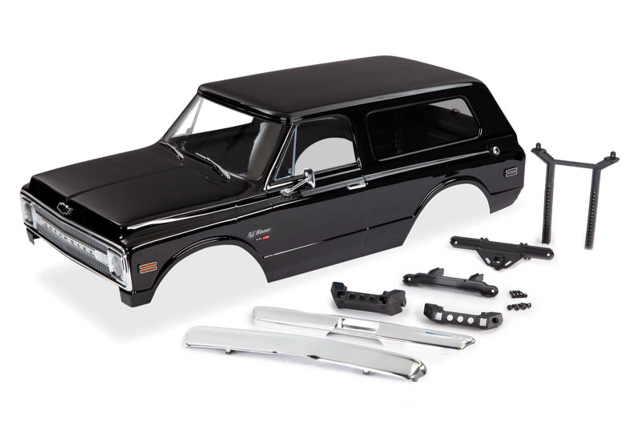 Traxxas TRX-4 1969 Chevy Blazer Complete Black Body with Grille, Side Mirrors, Door Handles, Windshield Wipers, Bumpers, Decals 3 Traxxas TRX-4 1969 Chevy Blazer Complete Black Body with Grille, Side Mirrors, Door Handles, Windshield Wipers, Bumpers, Decals