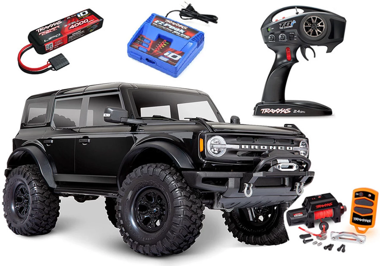 Traxxas TRX-4 2021 Ford Bronco 4WD RTR Crawler Trail Truck w/3s LiPo COMBO W/FREE WINCH KIT #8855 Red 3 Traxxas TRX-4 2021 Ford Bronco 4WD RTR Crawler Trail Truck w/3s LiPo COMBO W/FREE WINCH KIT #8855 Red