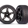 Traxxas Extra Wide Rear 2.1' Response Tires on Split-Spoke Black Chrome Wheels: Chevrolet Stingray -Cars & Trucks Sales TRA9371 39173.1650052124