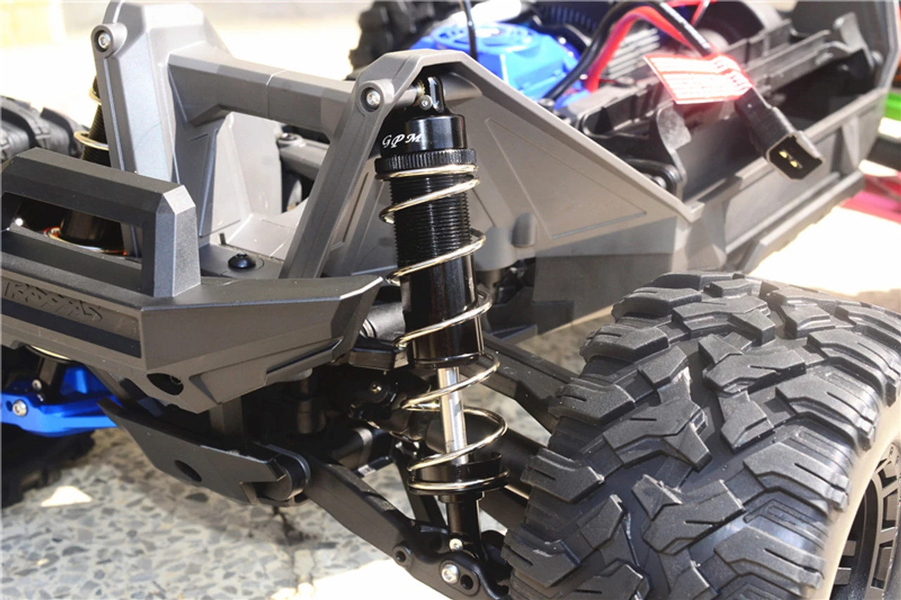 GPM Racing GPM Red Aluminum HD Adjustable Shocks (2) for Maxx 4S 4 GPM Racing GPM Red Aluminum HD Adjustable Shocks (2) for Maxx 4S - Image 2