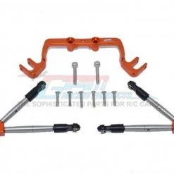 GPM Racing GPM Aluminum Hoss 4x4 Front Tie Rods With Stabilizer For C Hub (Orange)