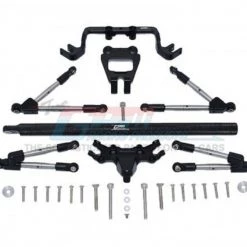 GPM Racing GPM Aluminum Hoss 4x4 Front and Rear Tie Rods With Stabilizer and Center Brace (Black)