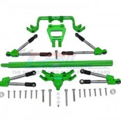 GPM Racing GPM Aluminum Hoss 4x4 Front and Rear Tie Rods w/ Stabilizer and Center Brace (Green)