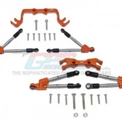 GPM Racing GPM Aluminum Hoss 4x4 Front and Rear Tie Rods w/ Stabilizer (Orange)