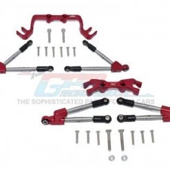GPM Racing GPM Aluminum Hoss 4x4 Front and Rear Tie Rods w/ Stabilizer (Red)