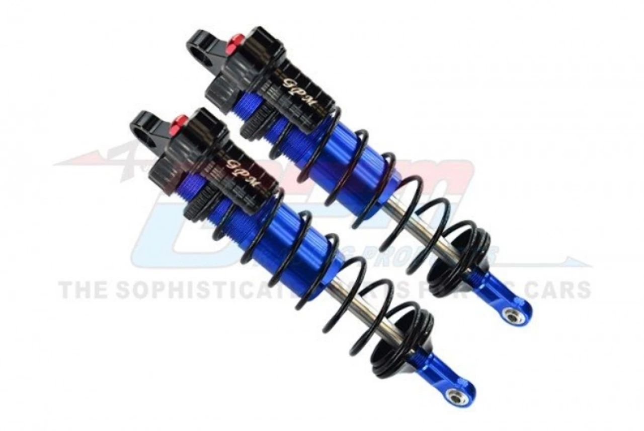 GPM Racing GPM Aluminum 6061-T6 Front L-shape Adjustable Spring Dampers for Traxxas Sledge (Blue) 3 GPM Racing GPM Aluminum 6061-T6 Front L-shape Adjustable Spring Dampers for Traxxas Sledge (Blue)