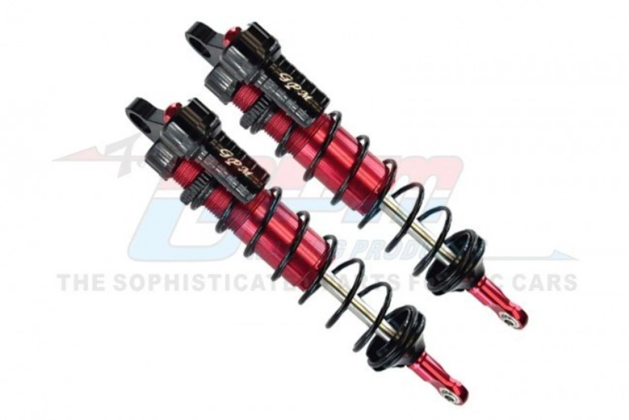 GPM Racing GPM Aluminum 6061-T6 Rear L-shape Adjustable Spring Dampers for Traxxas Sledge (Red) 3 GPM Racing GPM Aluminum 6061-T6 Rear L-shape Adjustable Spring Dampers for Traxxas Sledge (Red)