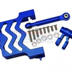 GPM Racing GPM Aluminum Servo Mount, Tie Rod, 25T Servo Horn for X-Maxx (Blue)