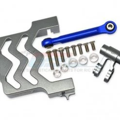 GPM Racing GPM Aluminum Servo Mount, Tie Rod, 25T Servo Horn for X-Maxx (Gray Silver)