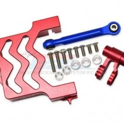 GPM Racing GPM Aluminum Servo Mount, Tie Rod, 25T Servo Horn for X-Maxx (Red)