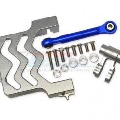 GPM Racing GPM Aluminum Servo Mount, Tie Rod, 25T Servo Horn for X-Maxx (Silver)