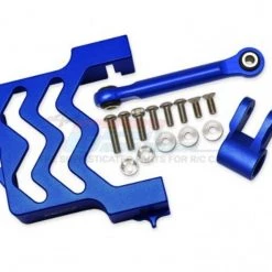 GPM Racing GPM Aluminum Servo Mount, Tie Rod, 25T Servo Horn for Maxx (Blue)