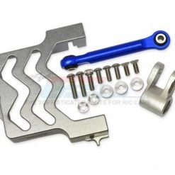 GPM Racing GPM Aluminum Servo Mount, Tie Rod, 25T Servo Horn for Maxx (Silver)